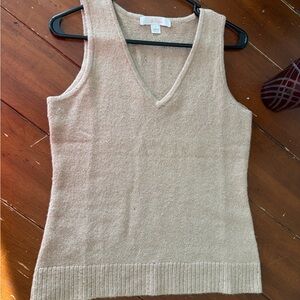 Lilly Pulitzer gold w metallic V-Neck Sweater vest